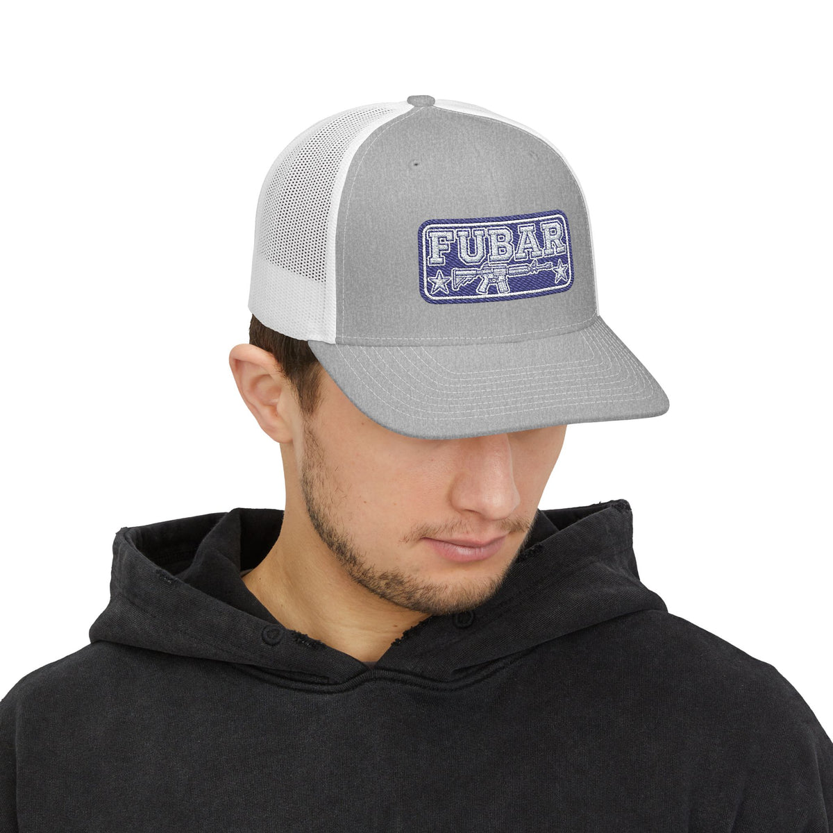 Richardson FUBAR Vintage Patch Trucker Cap (Embroidered)