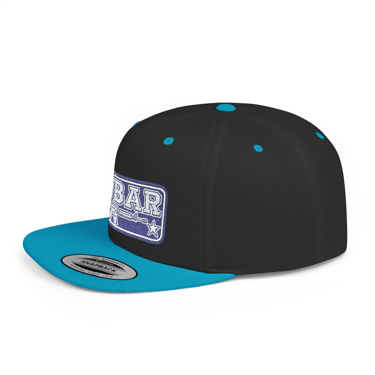 FUBAR Flat Bill Snapback Hat — Retro Embroidered Logo Cap