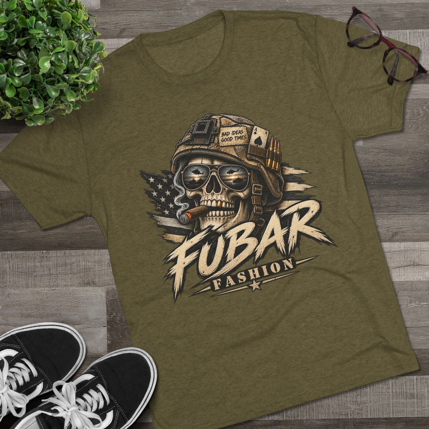 YAT YAS back-military shirt