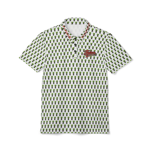 Green Alien all over print Polo Shirt