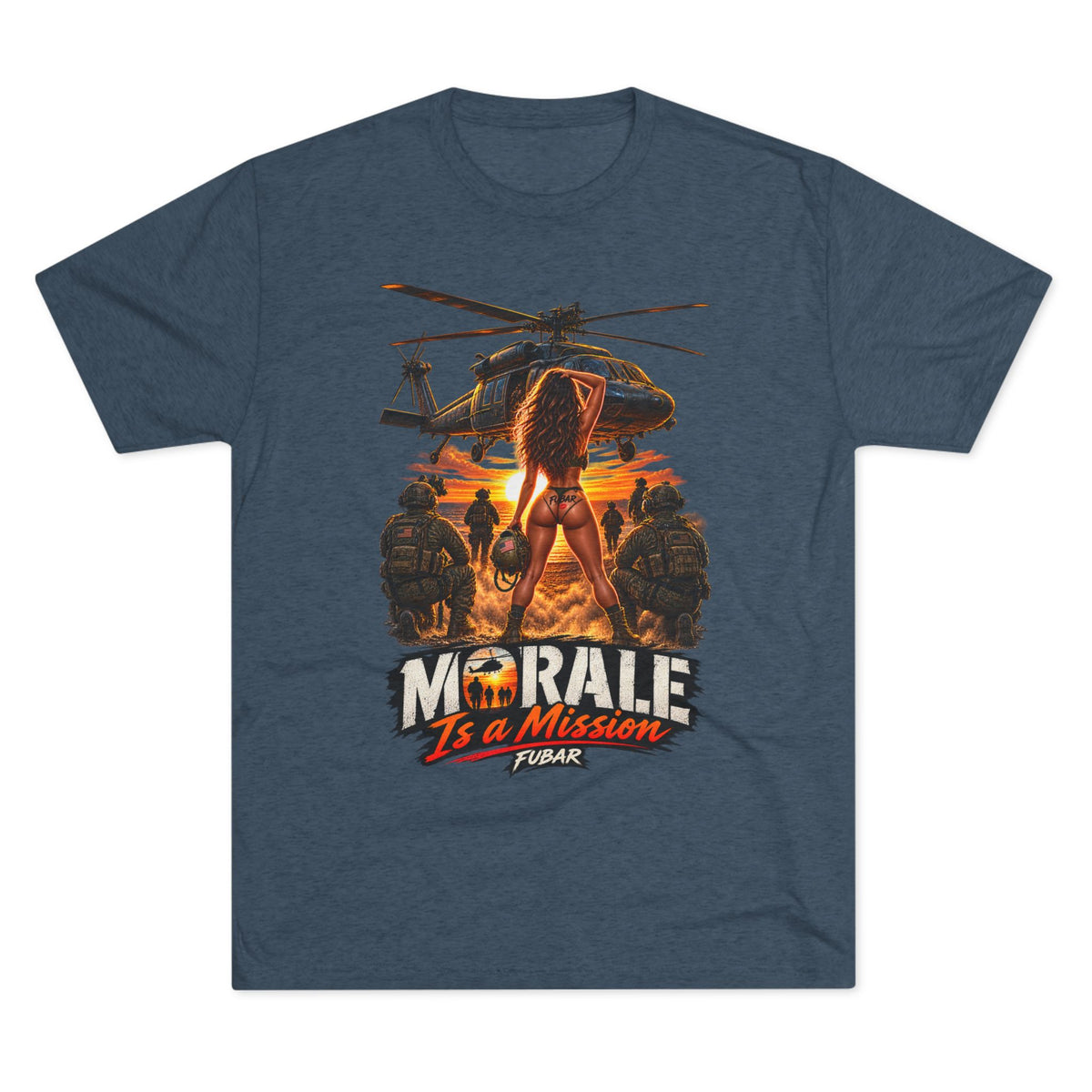 "Morale Is a Mission" FUBAR Skull Graphic Shirt