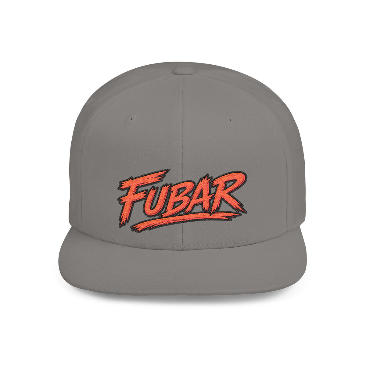 FUBAR Retro Script Flat Bill Snapback Hat