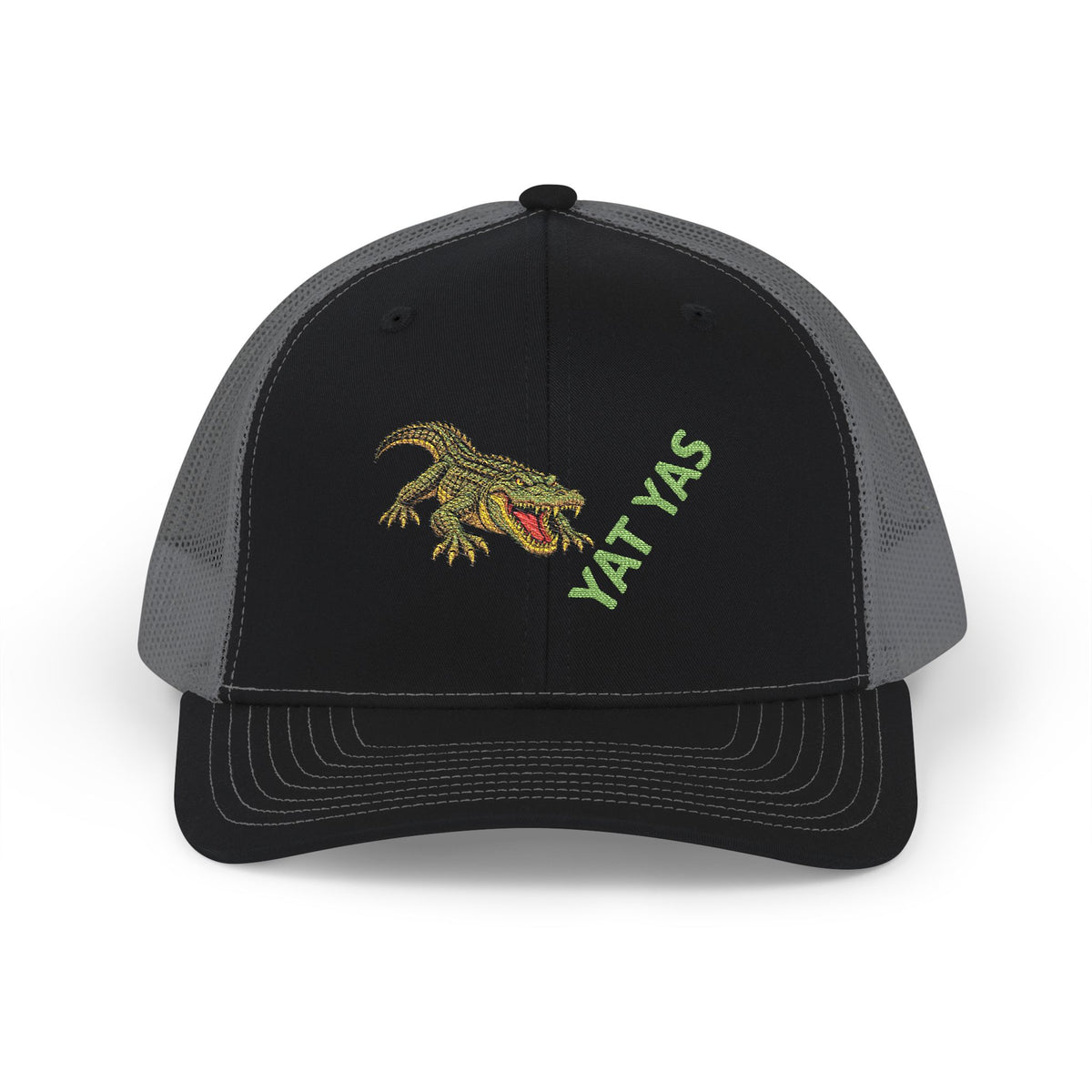 Richardson Trucker Cap — Embroidered Gator 'YAT YAS' Snapback