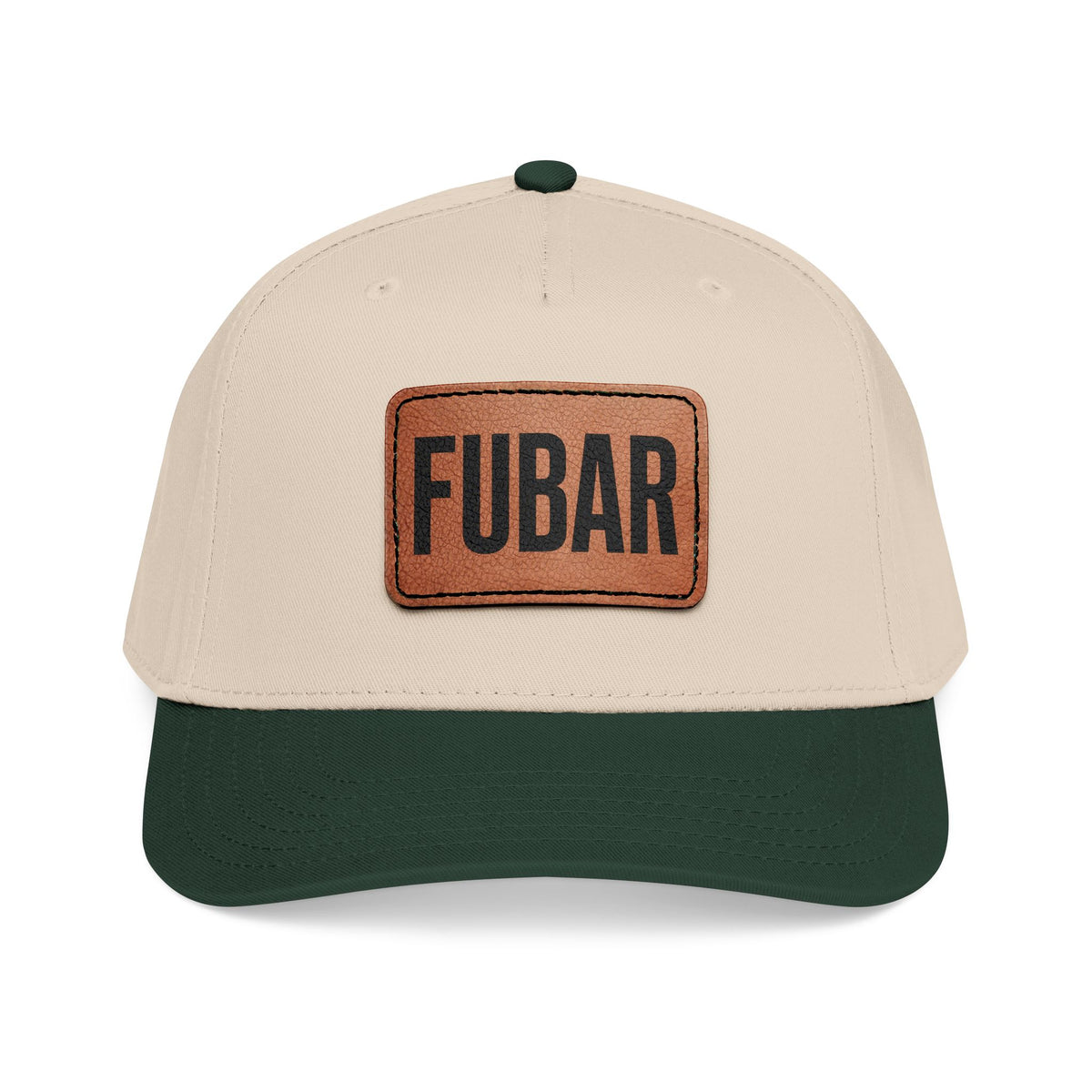 FUBAR Classic Leather Patch Hat