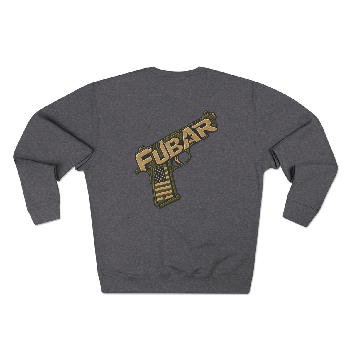 FUBAR Tactical Sweatshirt — Military-Inspired Crewneck with Rifle & Pistol Graphic