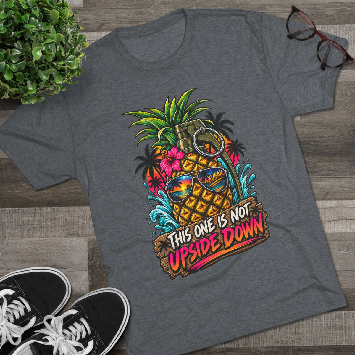 Pineapple Grenade Tee "This One Is Not Upside Down"
