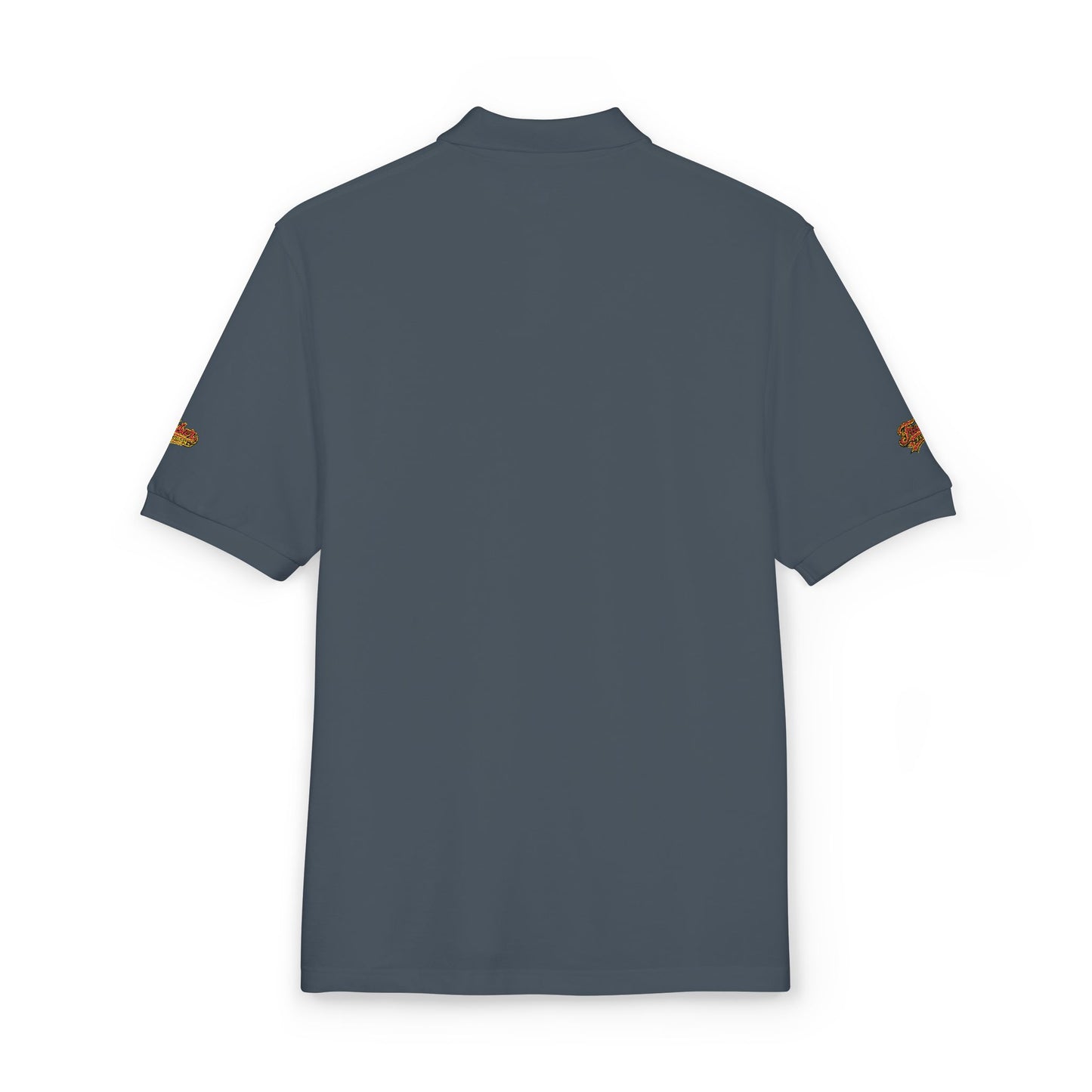 Embroidered American Flag Skull Polo