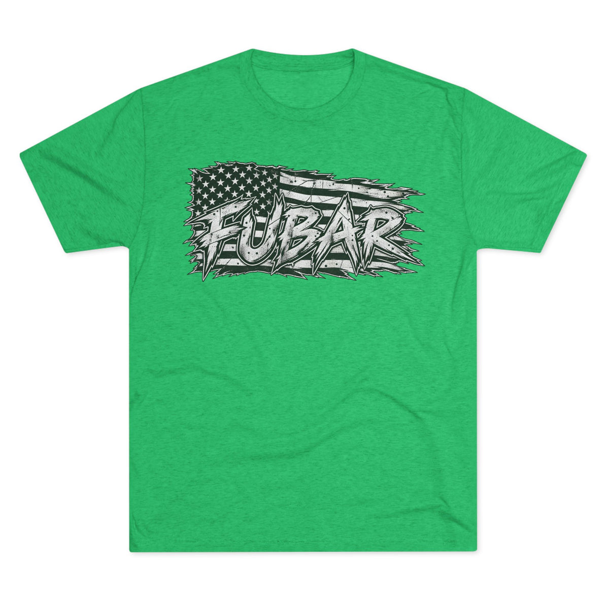 FUBAR Graphic Tee — Distressed American Flag Crew Shirt