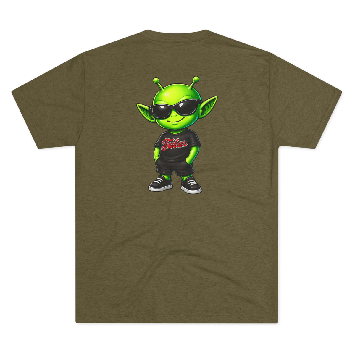 Distressed American Flag & Neon Green Script