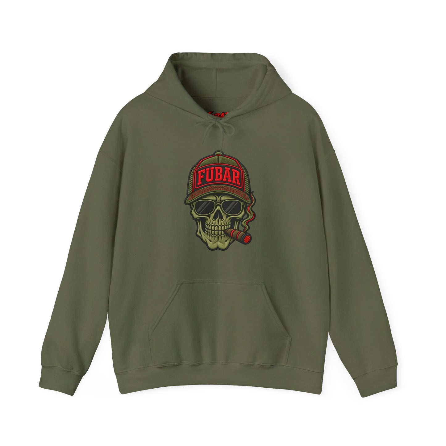 FUBAR Skull Hoodie – Tactical Skull & Rifle Graphic Pullover