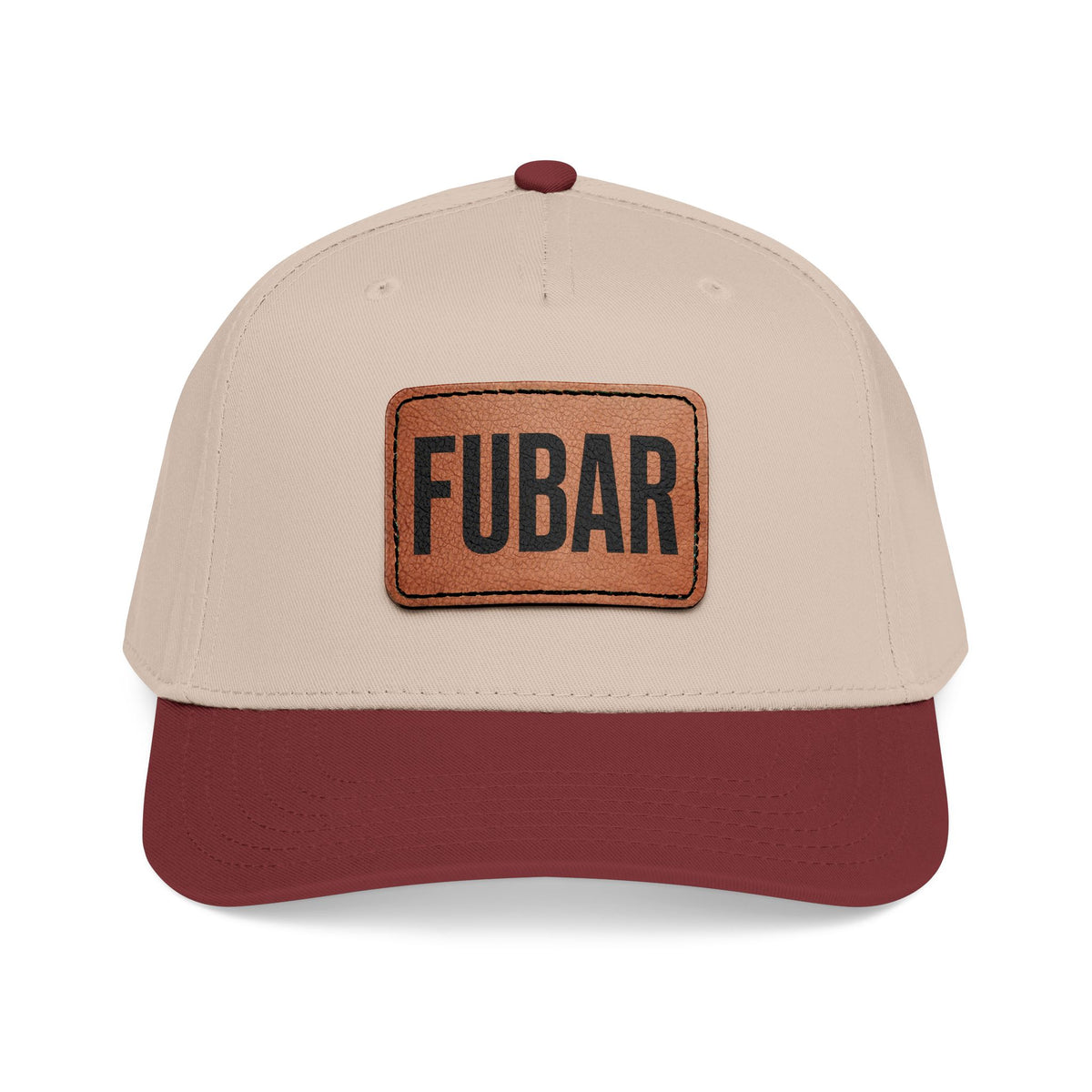 FUBAR Classic Leather Patch Hat