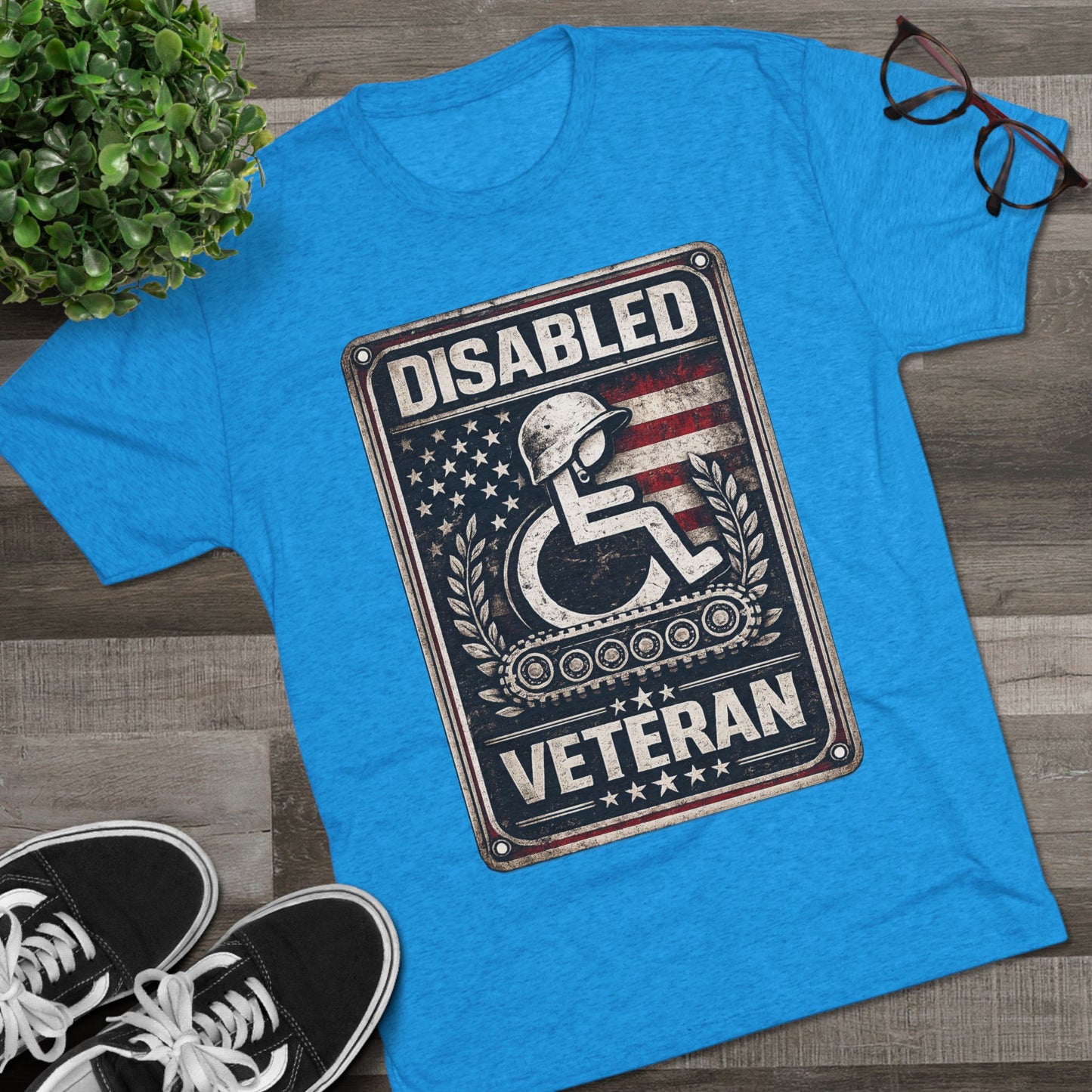 Disabled Veteran T-Shirt — I Say Random Offensive Shit” Back