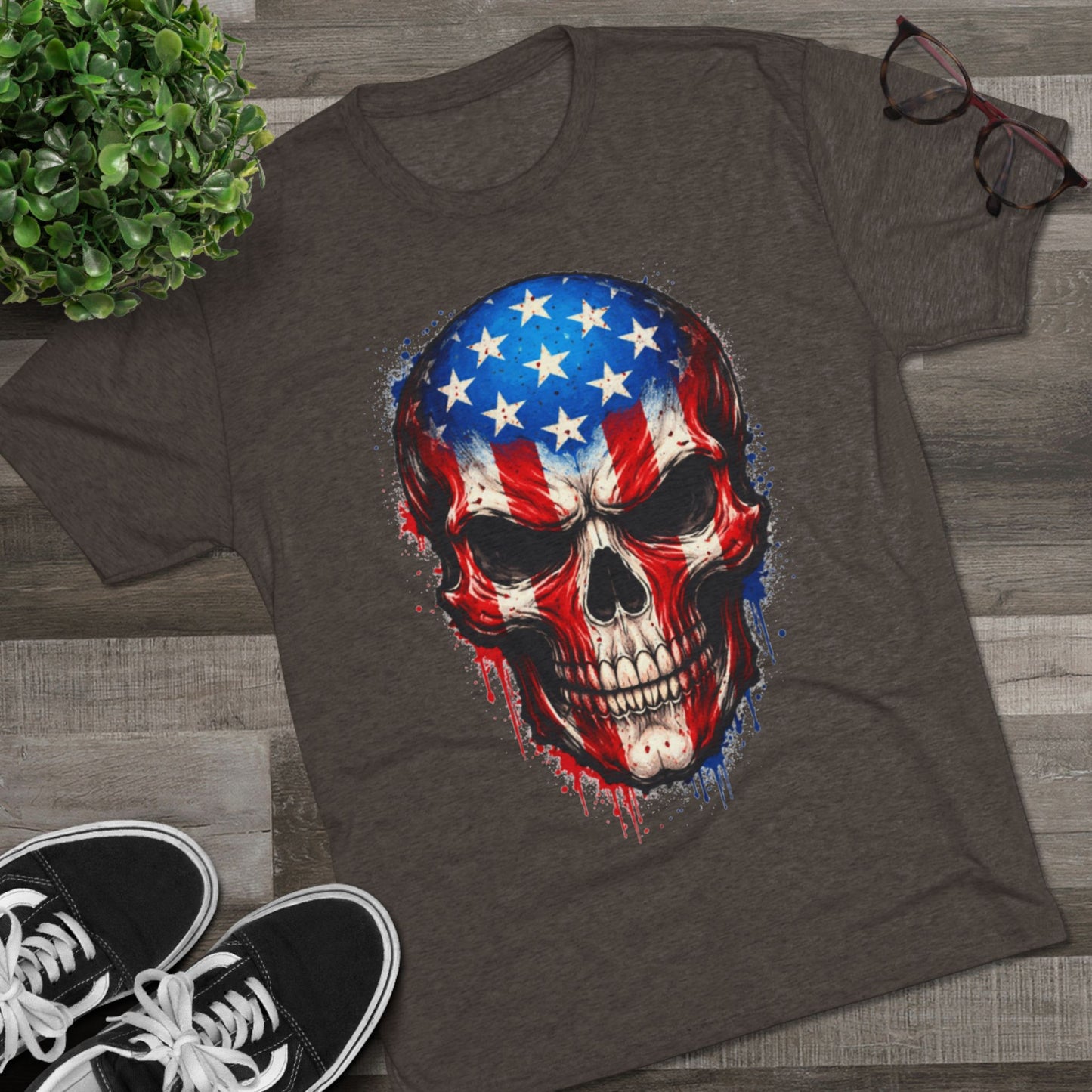 American Flag Skull T-Shirt — FUBAR Graphic Tee
