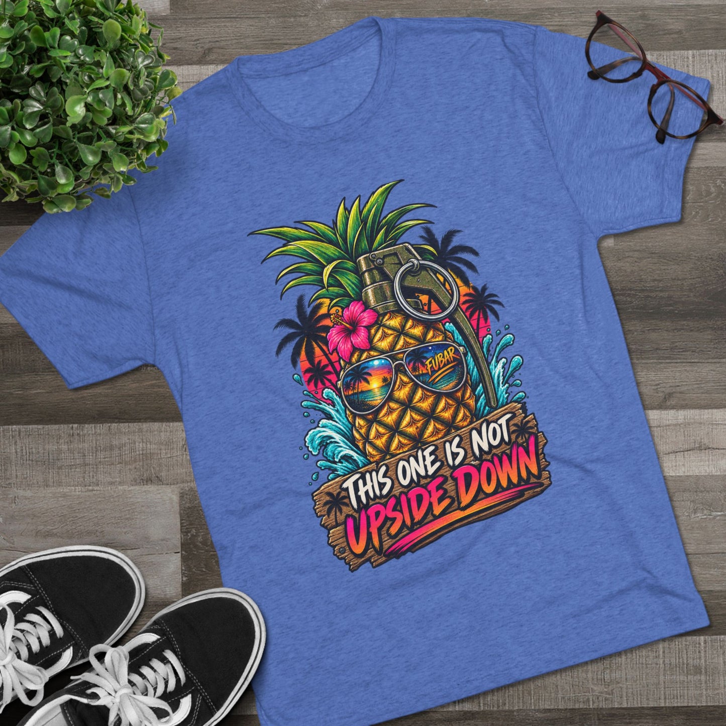 Pineapple Grenade Tee "This One Is Not Upside Down"