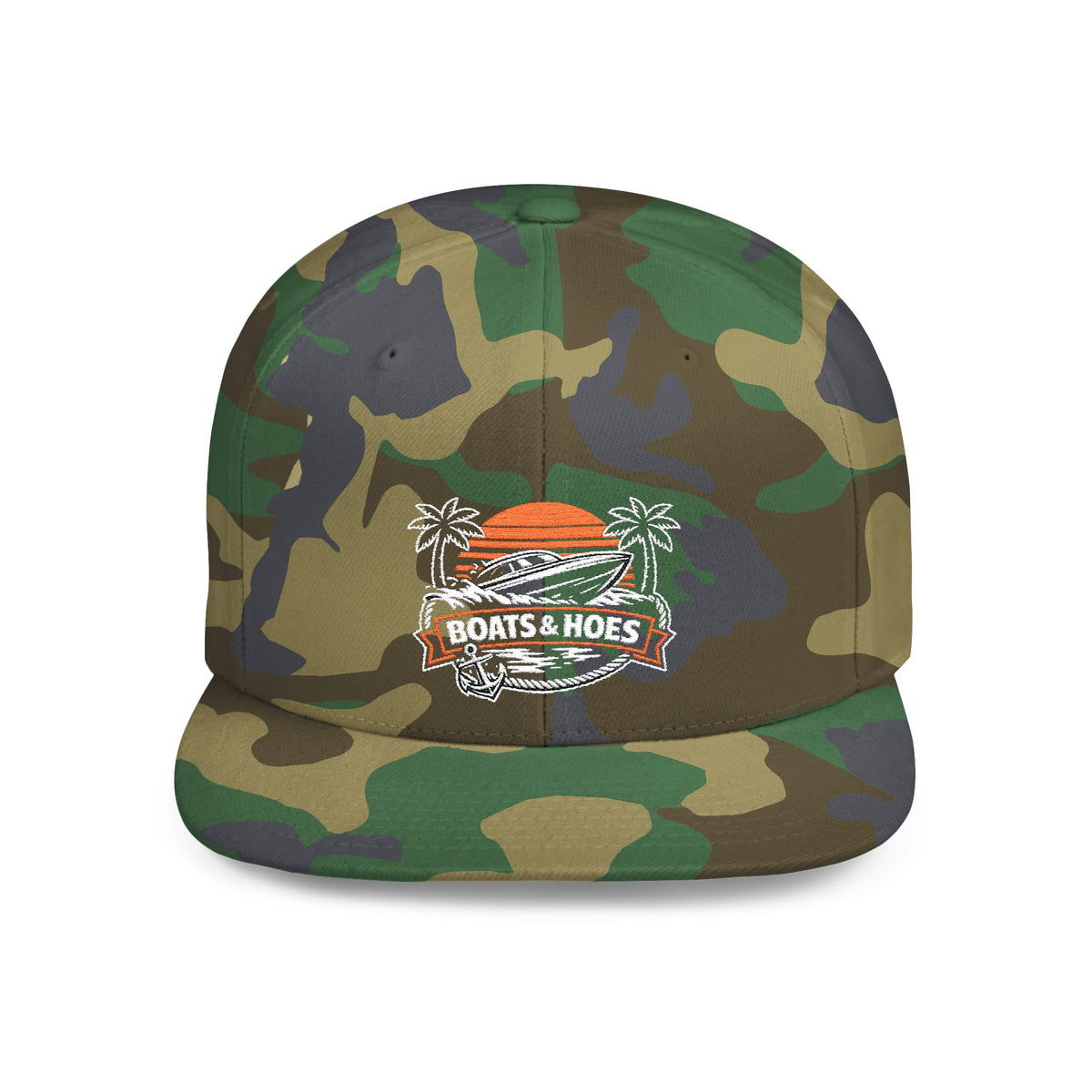 "Boats & Hoes" Tropical Logo Hat