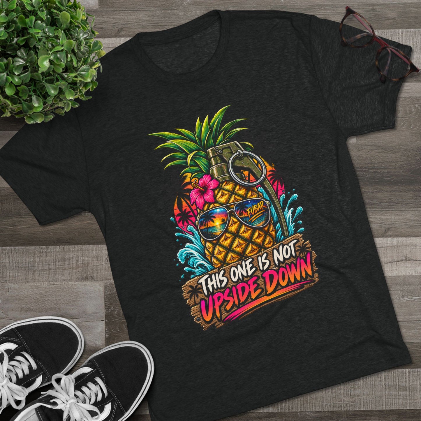 Pineapple Grenade Tee "This One Is Not Upside Down"