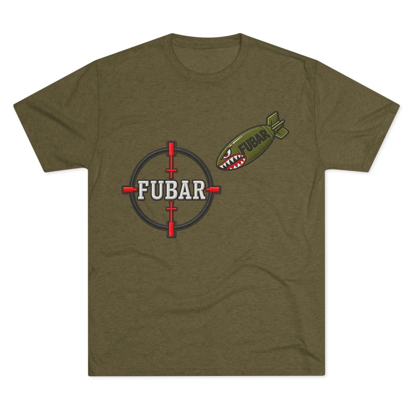 Military Inspired Bomb & Star Emblem T-Shirt