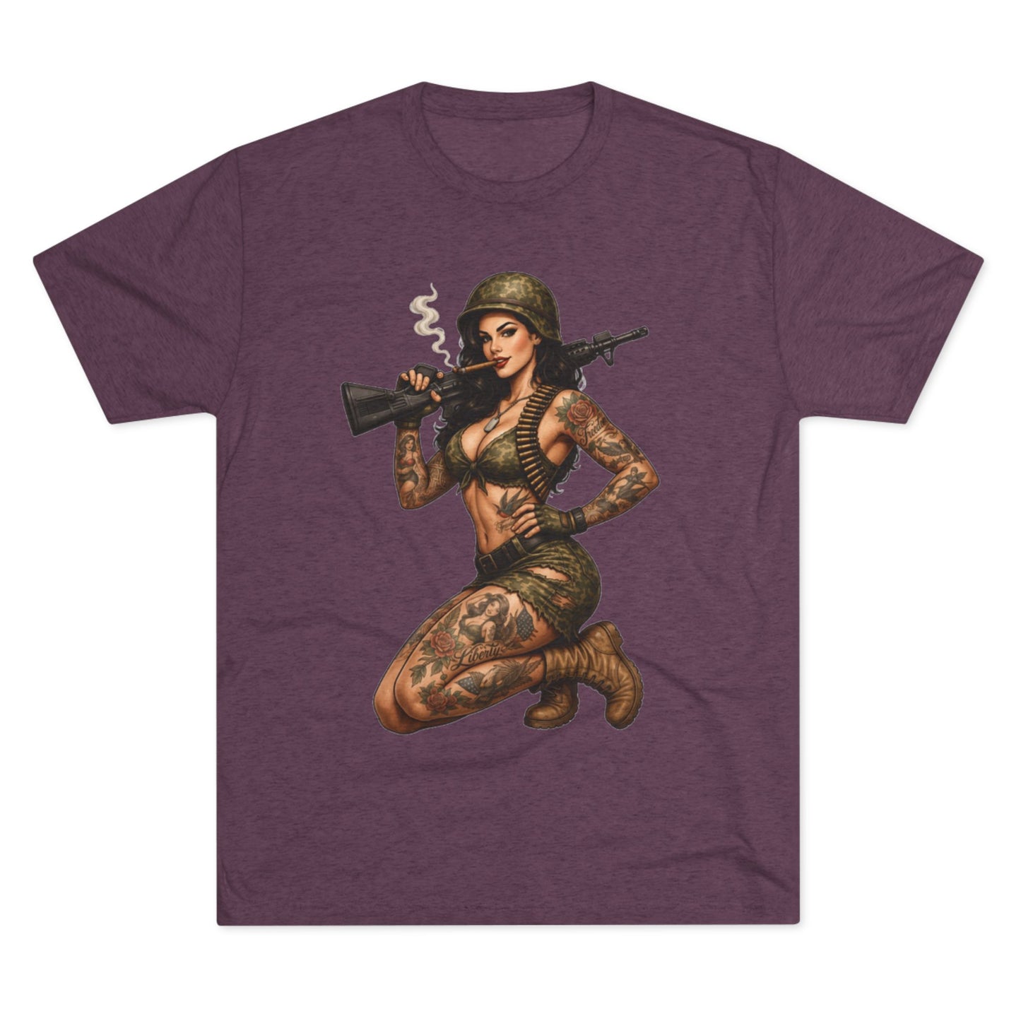 Tattooed Pin-Up Soldier (T-Shirt)