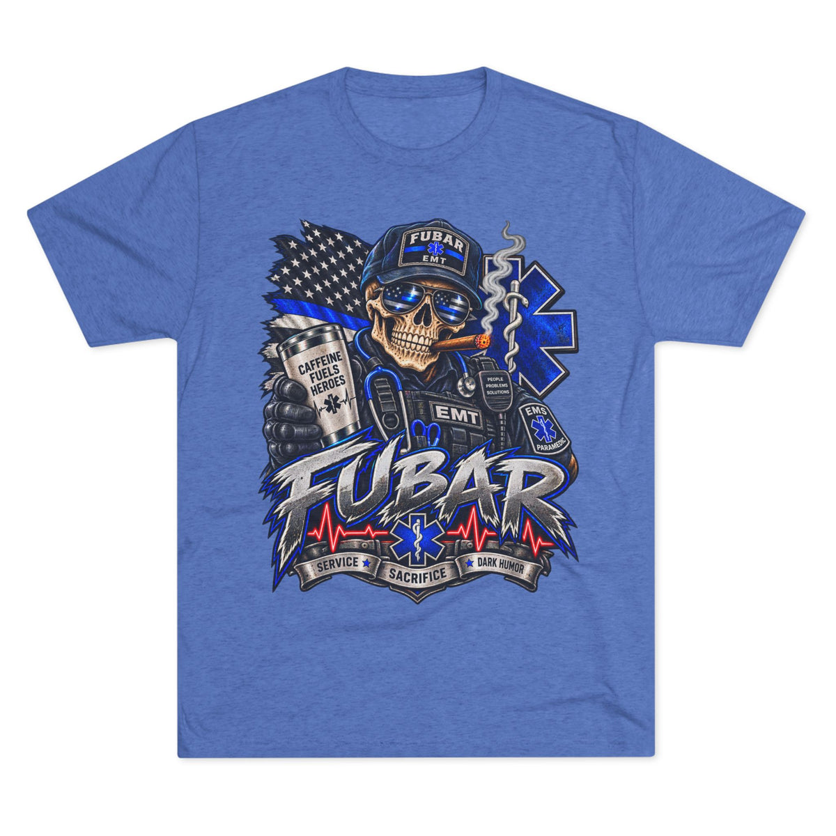 EMT FUBAR Skull T‑Shirt
