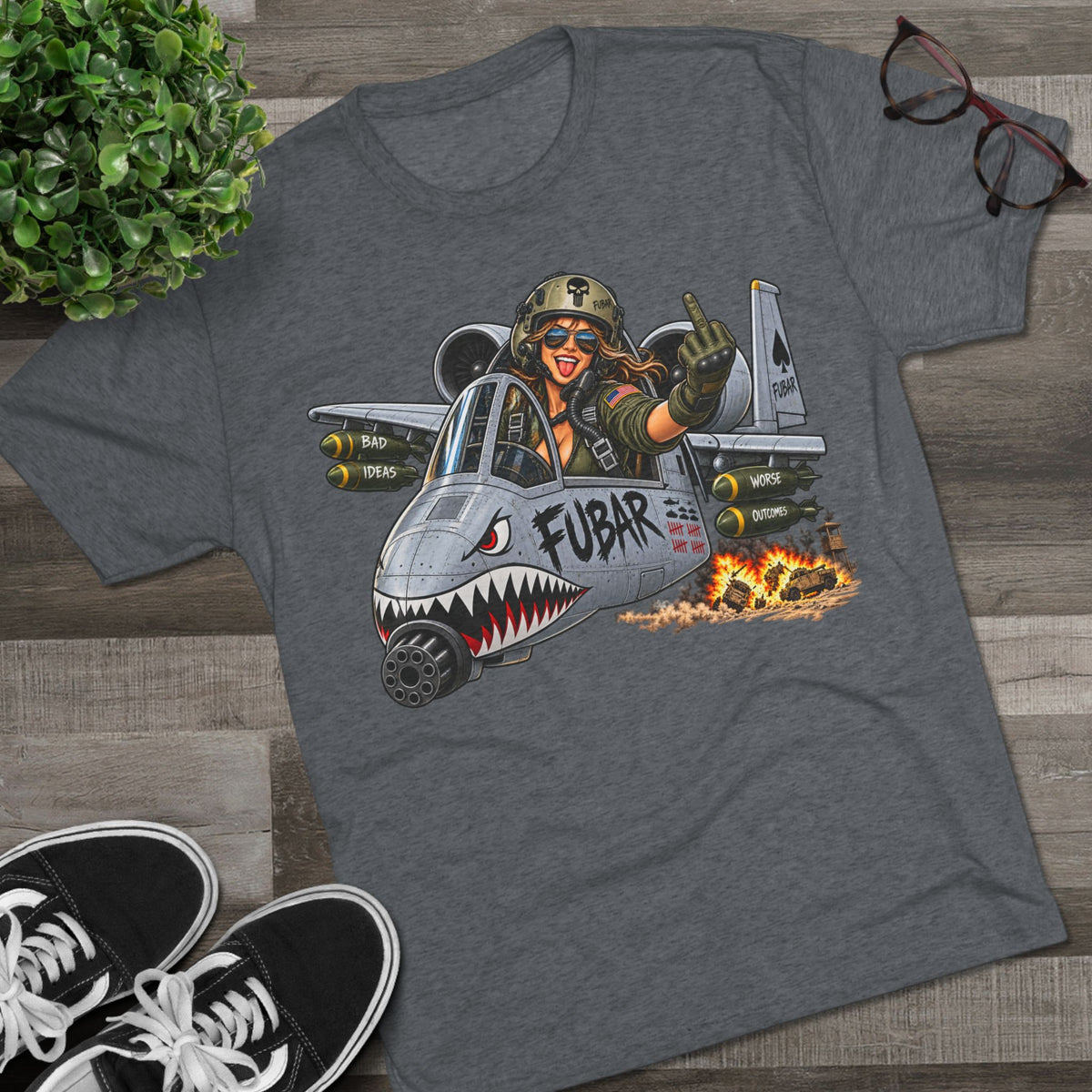 Retro Military Jet Graphic Shirt