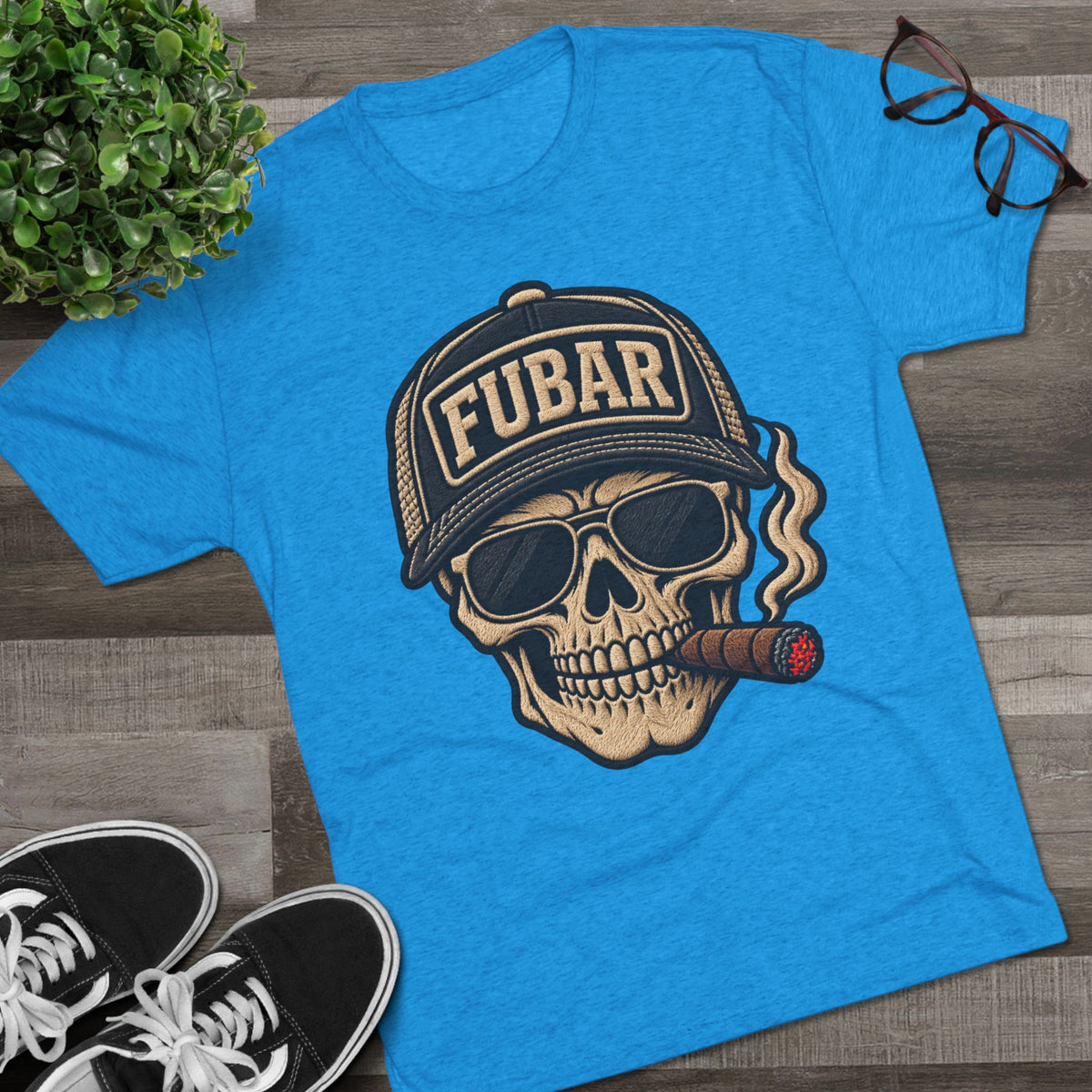 FUBAR Skull Cigar T-Shirt