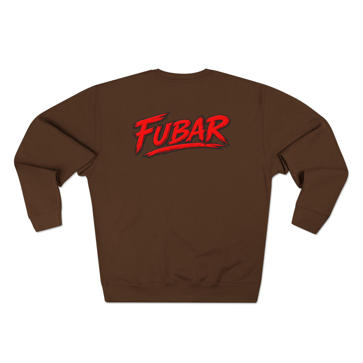 FUBAR Skull Crewneck Sweatshirt — Graphic Skull with Cap & Cigar