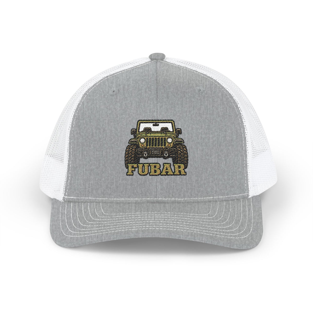 Richardson FUBAR Camo Jeep Trucker Cap — (Embroidered)