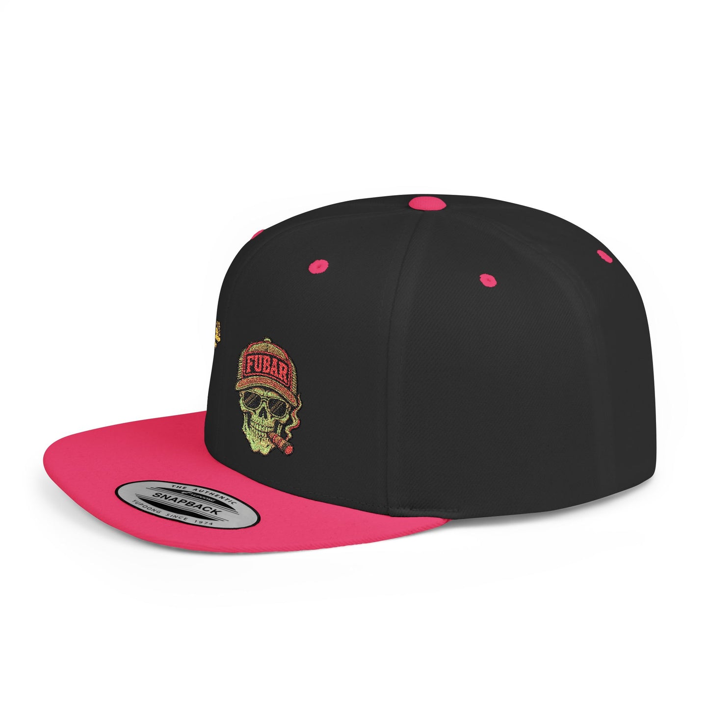 Skull & Pistol Flat Bill Snapback Hat