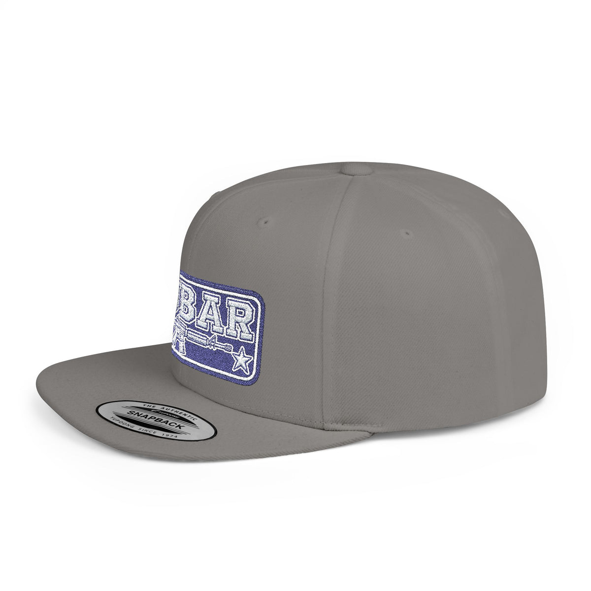 FUBAR Flat Bill Snapback Hat — Retro Embroidered Logo Cap