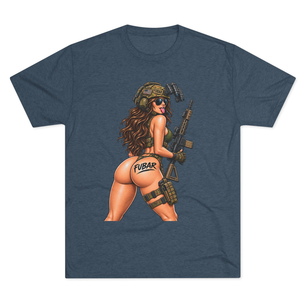 FUBAR Tactical Pin-Up T-Shirt With Gun