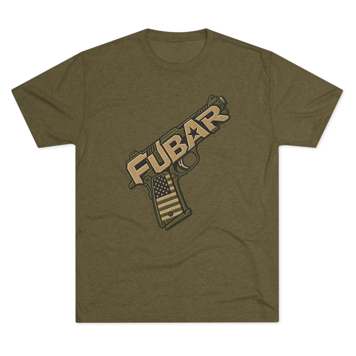 Fubar Military Flag Pistol Design Shirt