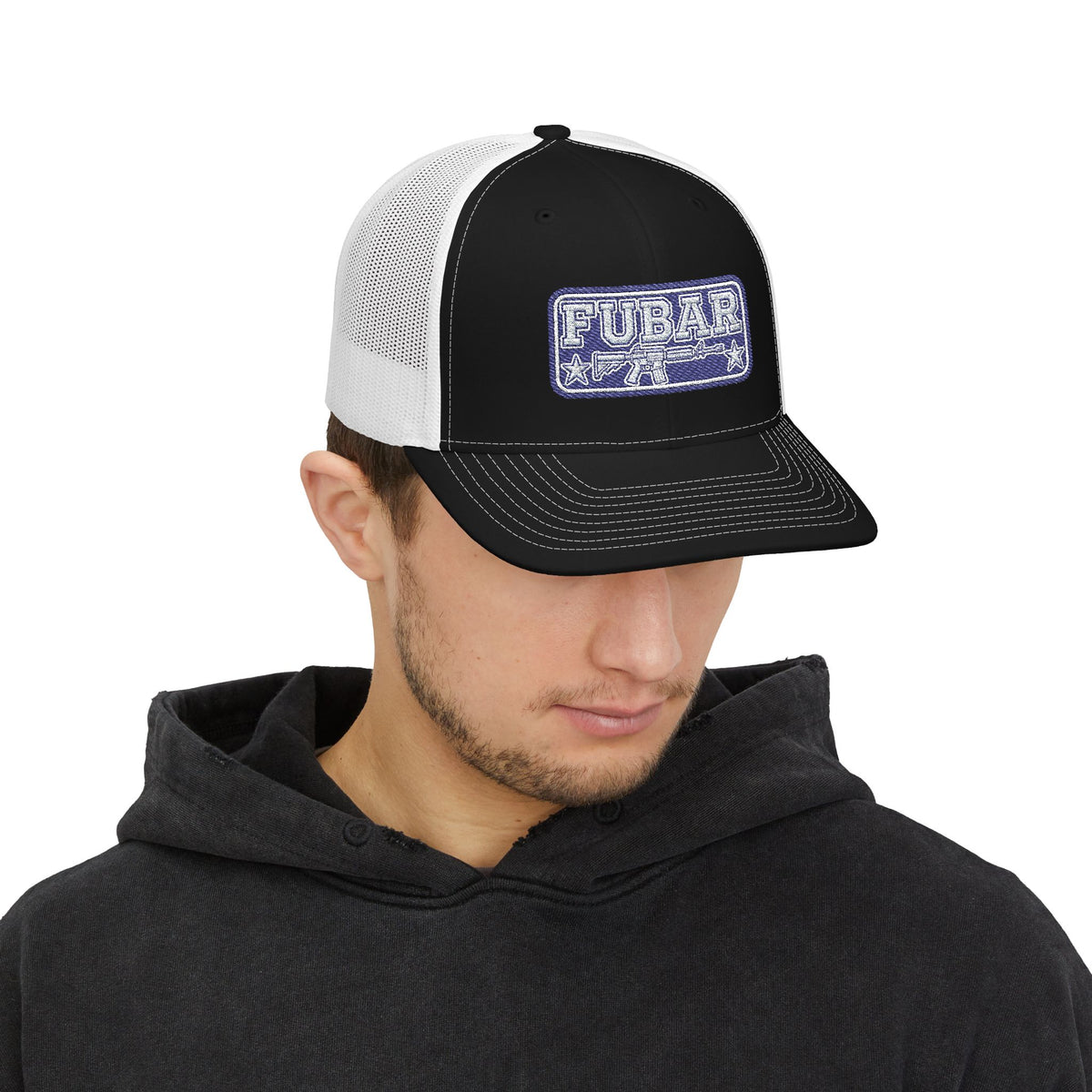 Richardson FUBAR Vintage Patch Trucker Cap (Embroidered)