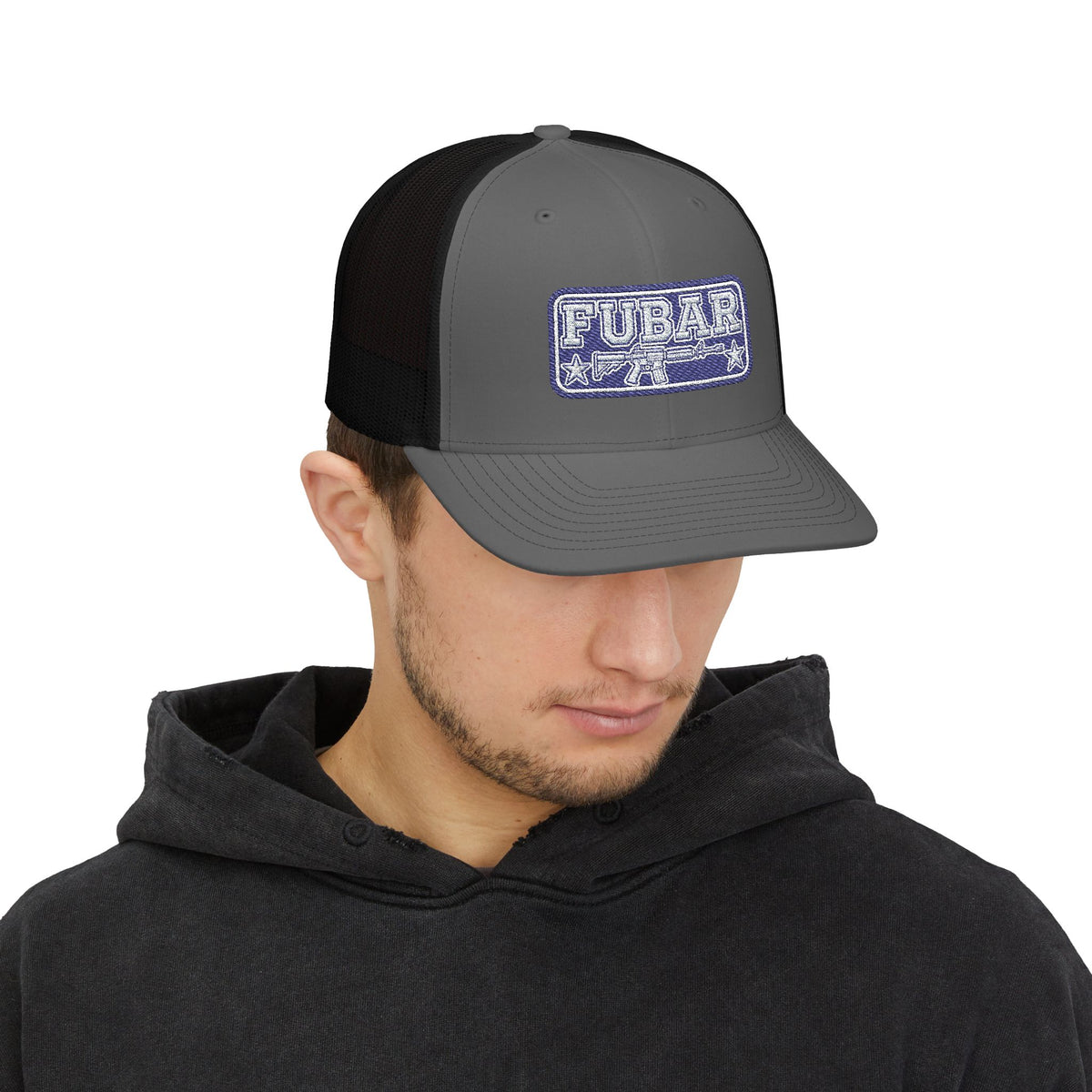Richardson FUBAR Vintage Patch Trucker Cap (Embroidered)