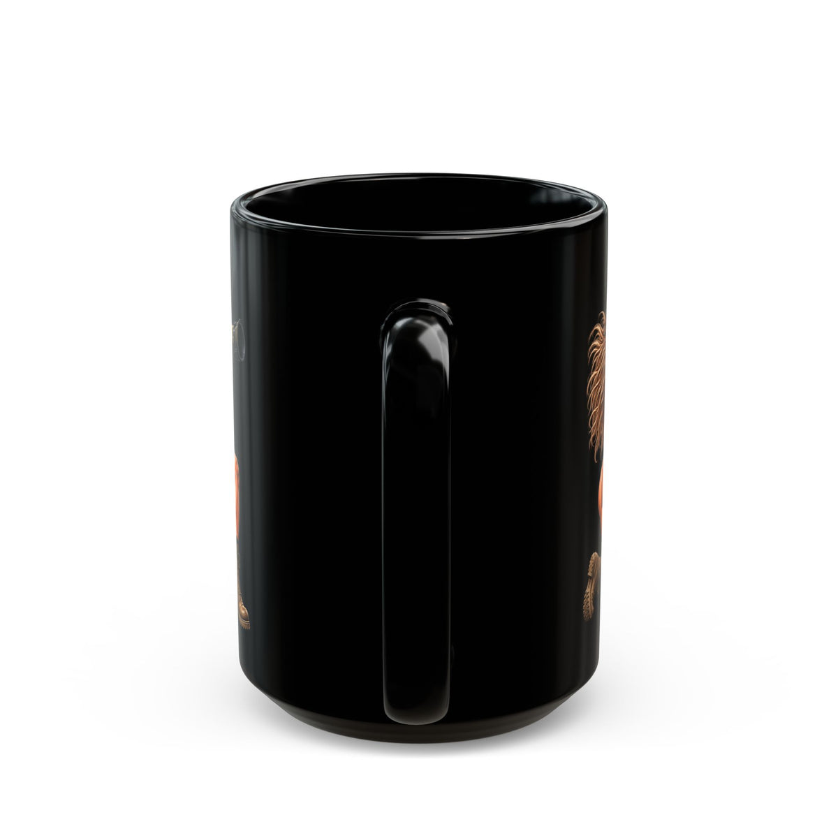 Pin-Up Rocket Black Mug