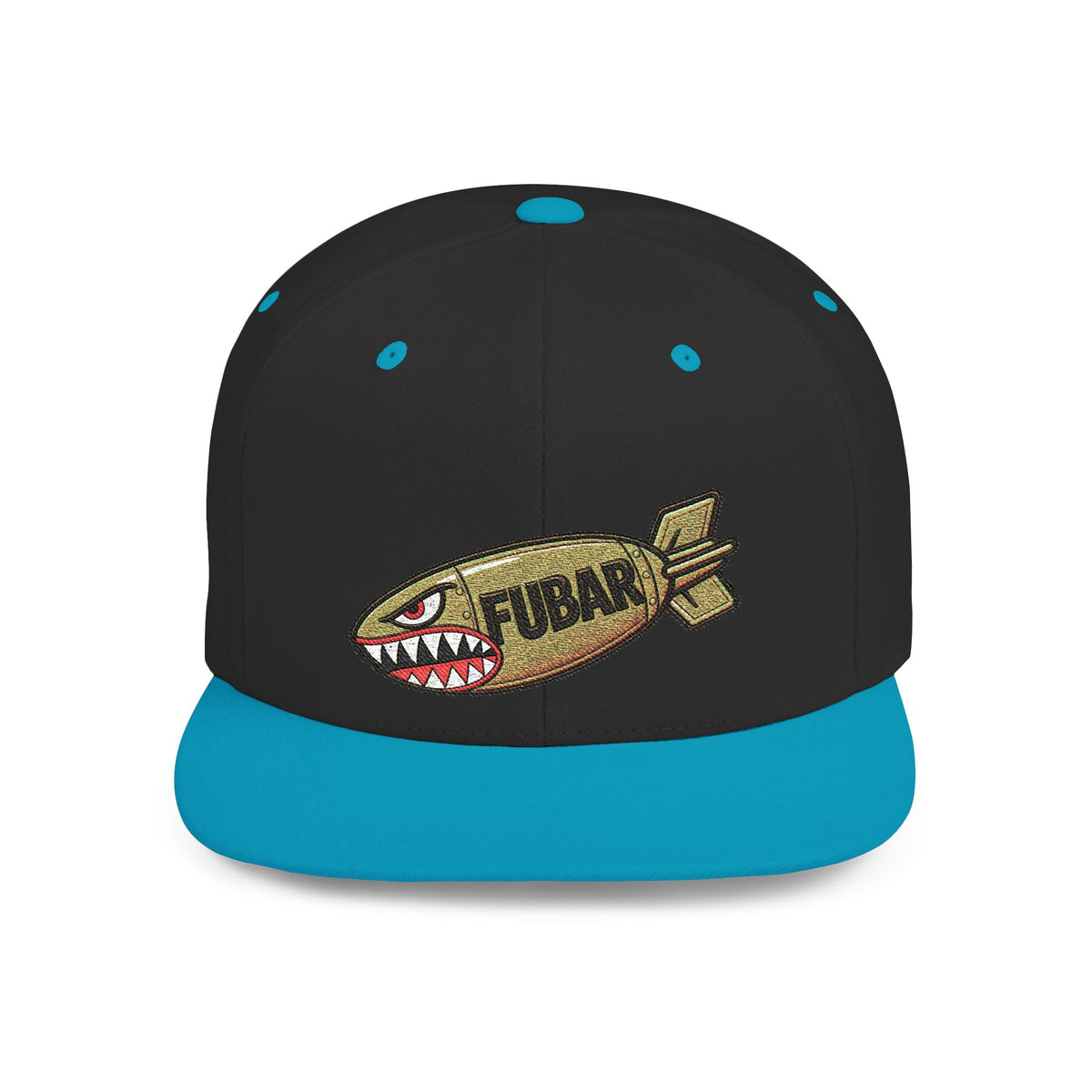 FUBAR Shark Bomber Patch Snapback Hat