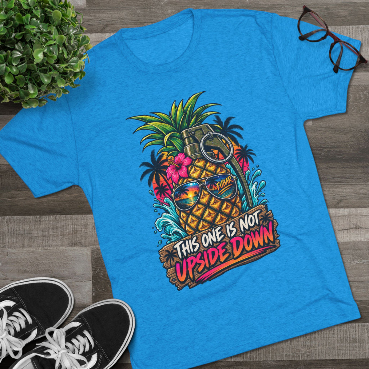 Pineapple Grenade Tee "This One Is Not Upside Down"