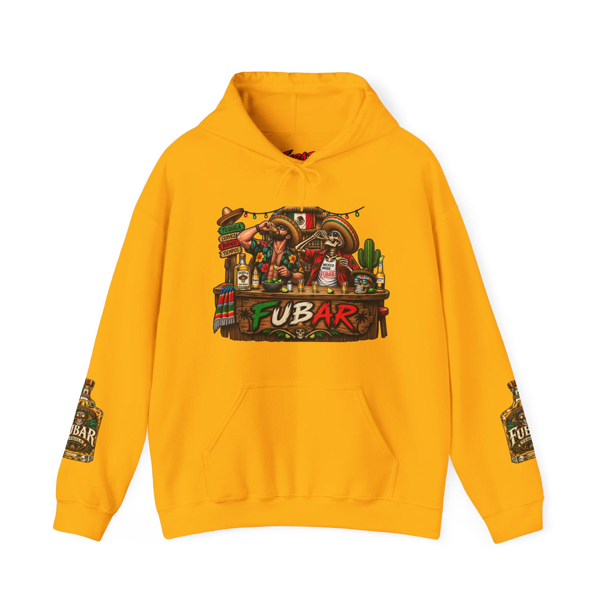 FUBAR Skull Hoodie – Day of the Dead Party Pullover