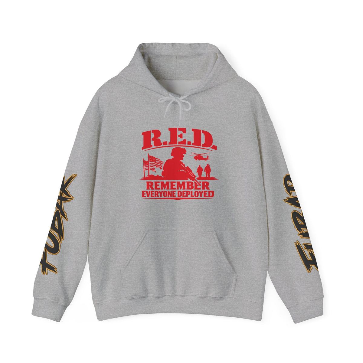Remember Everyone Deployed (R.E.D.) Hoodie — Military Support Veteran Tribute