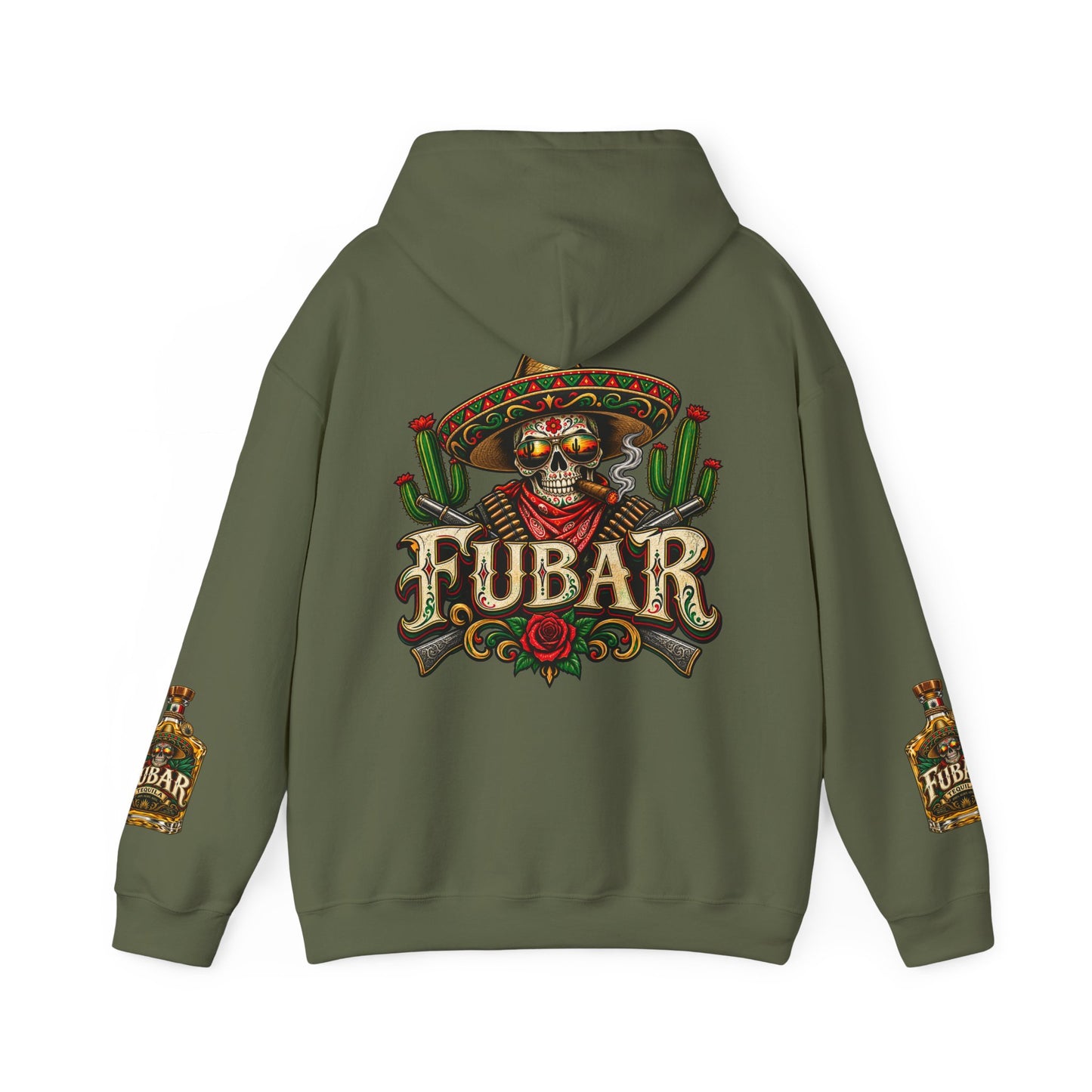FUBAR Skull Hoodie – Day of the Dead Party Pullover