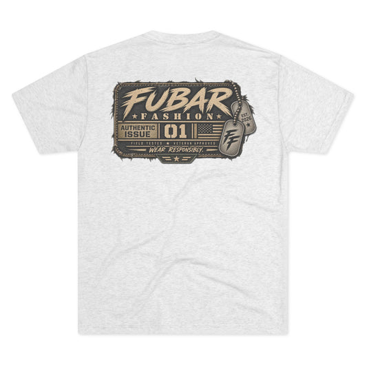 FUBAR Vintage Military Graphic Tee — American Flag Patch Design