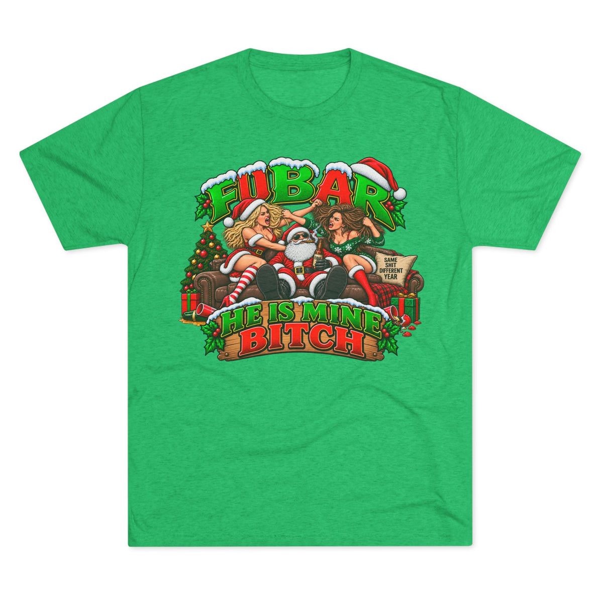 "He Is Mine, Bitch" Holiday Graphic Shirt