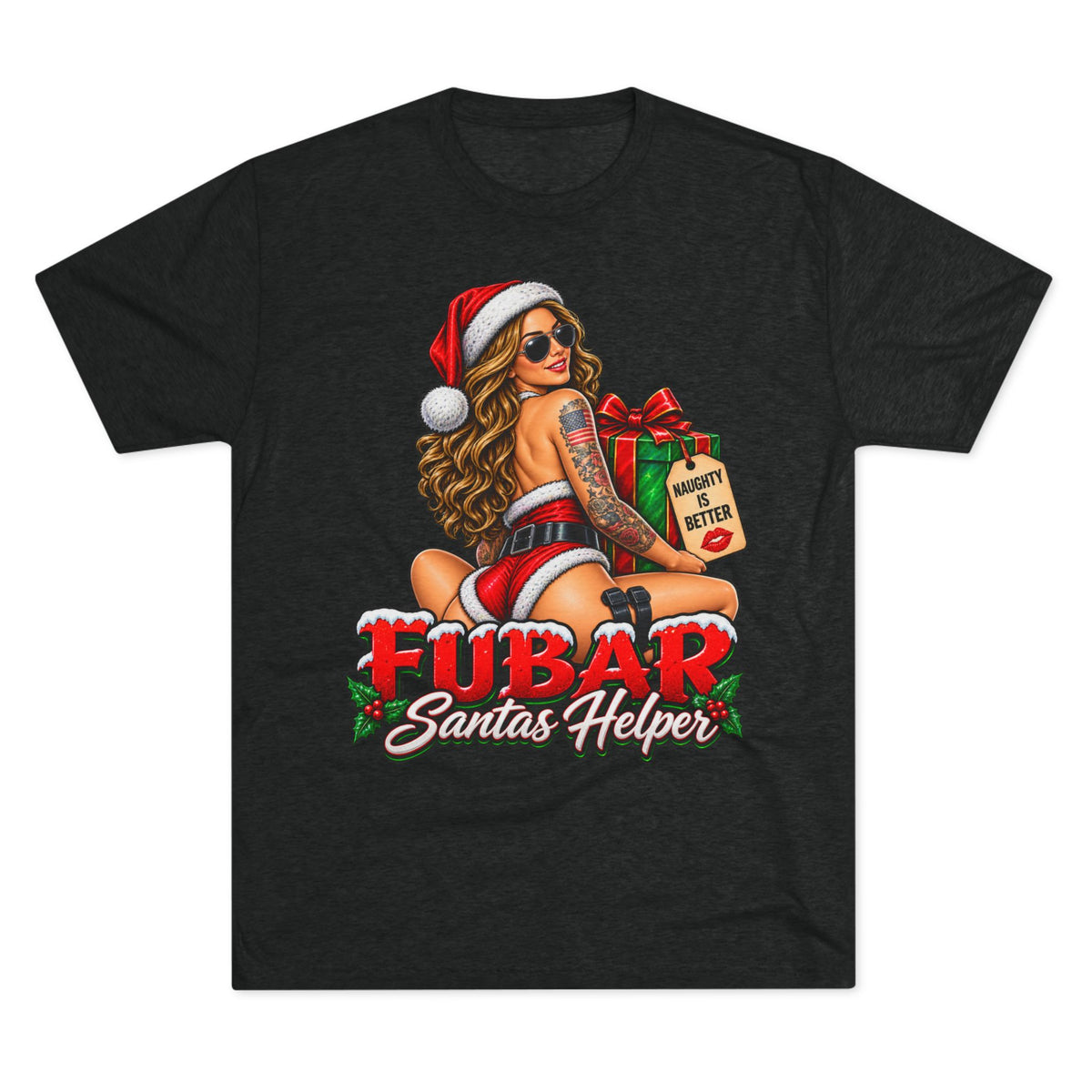 “FUBAR Santa’s Helper” Holiday Pinup Graphic T-Shirt