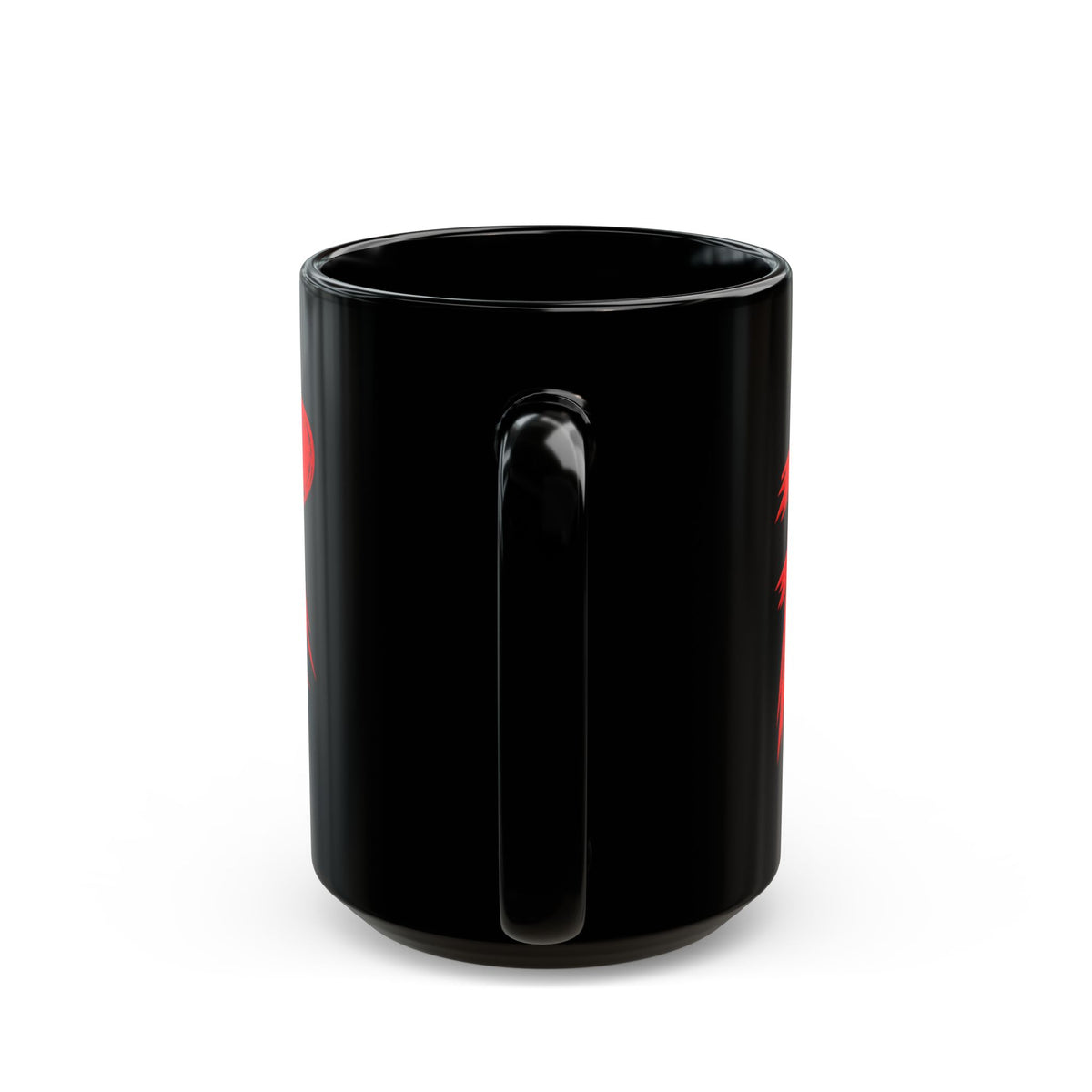 Black Mug with Bold Red 'CUBAR' Brushstroke Design — 11oz & 15oz