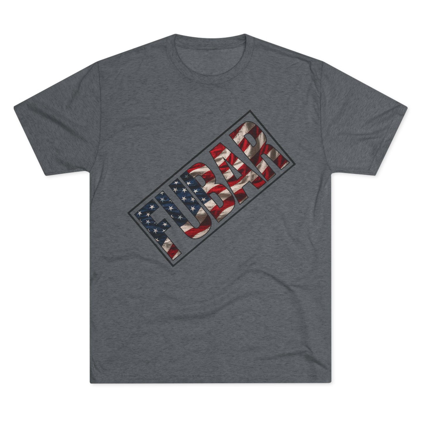 FUBAR Vintage Military Graphic Tee — American Flag Patch Design