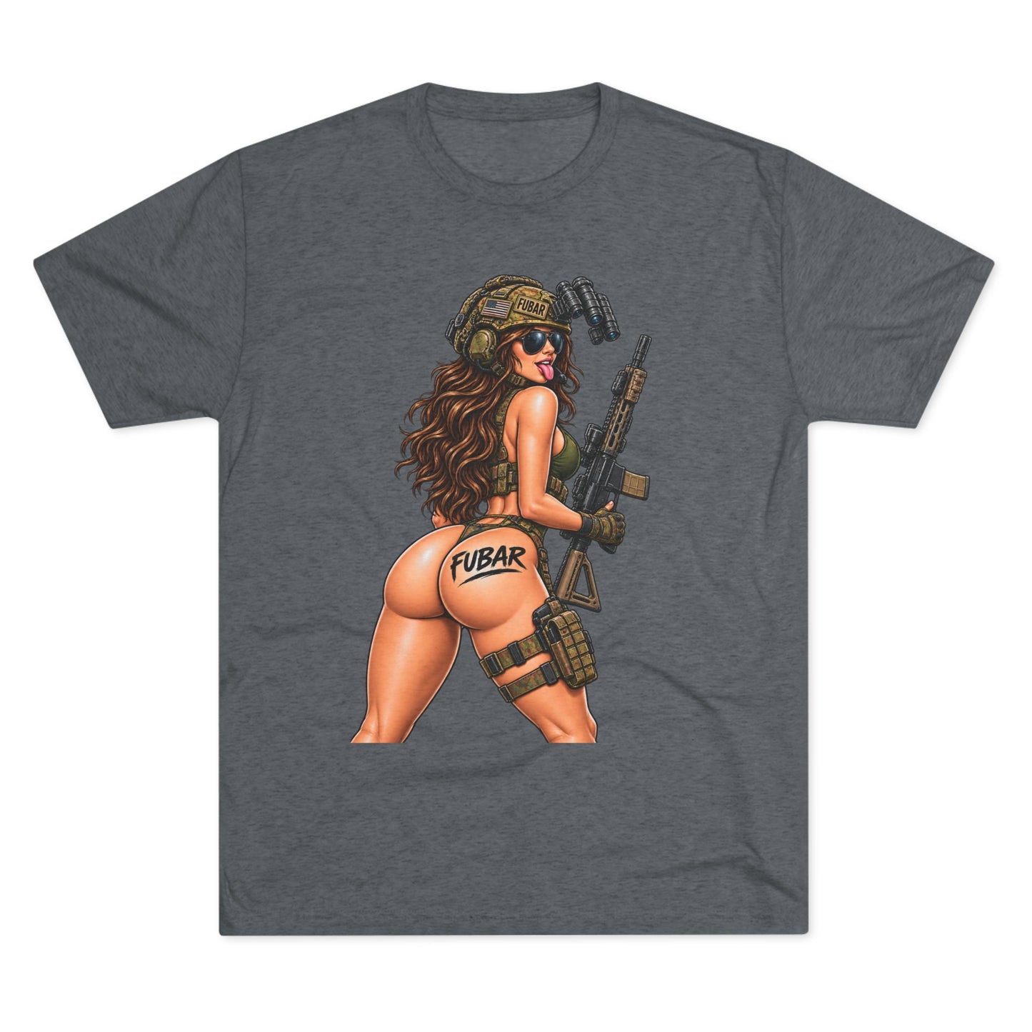 FUBAR Tactical Pin-Up T-Shirt With Gun