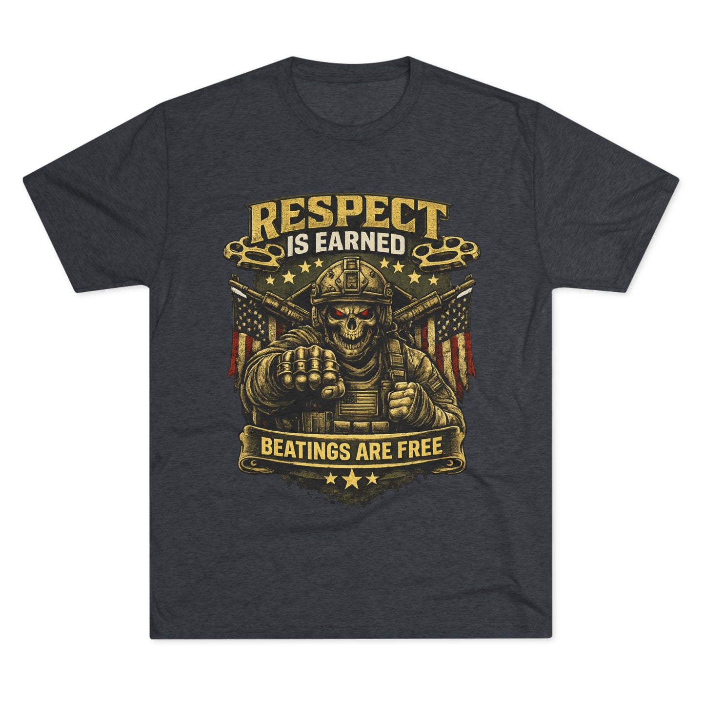 Respect Is Earned Military Skull T-Shirt