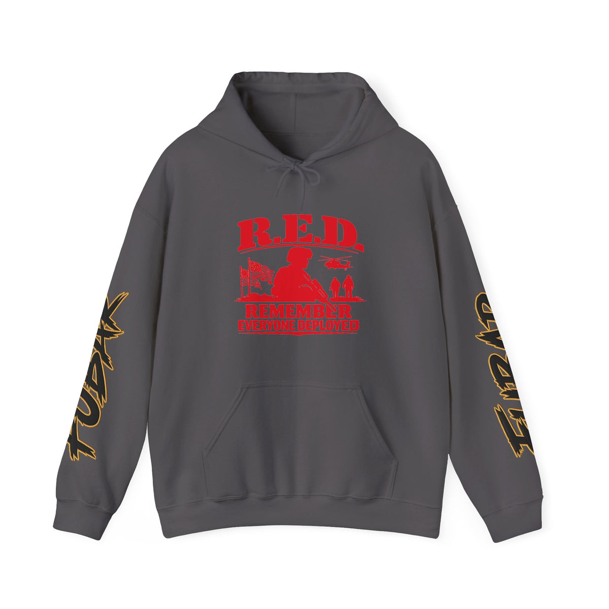 Remember Everyone Deployed (R.E.D.) Hoodie — Military Support Veteran Tribute