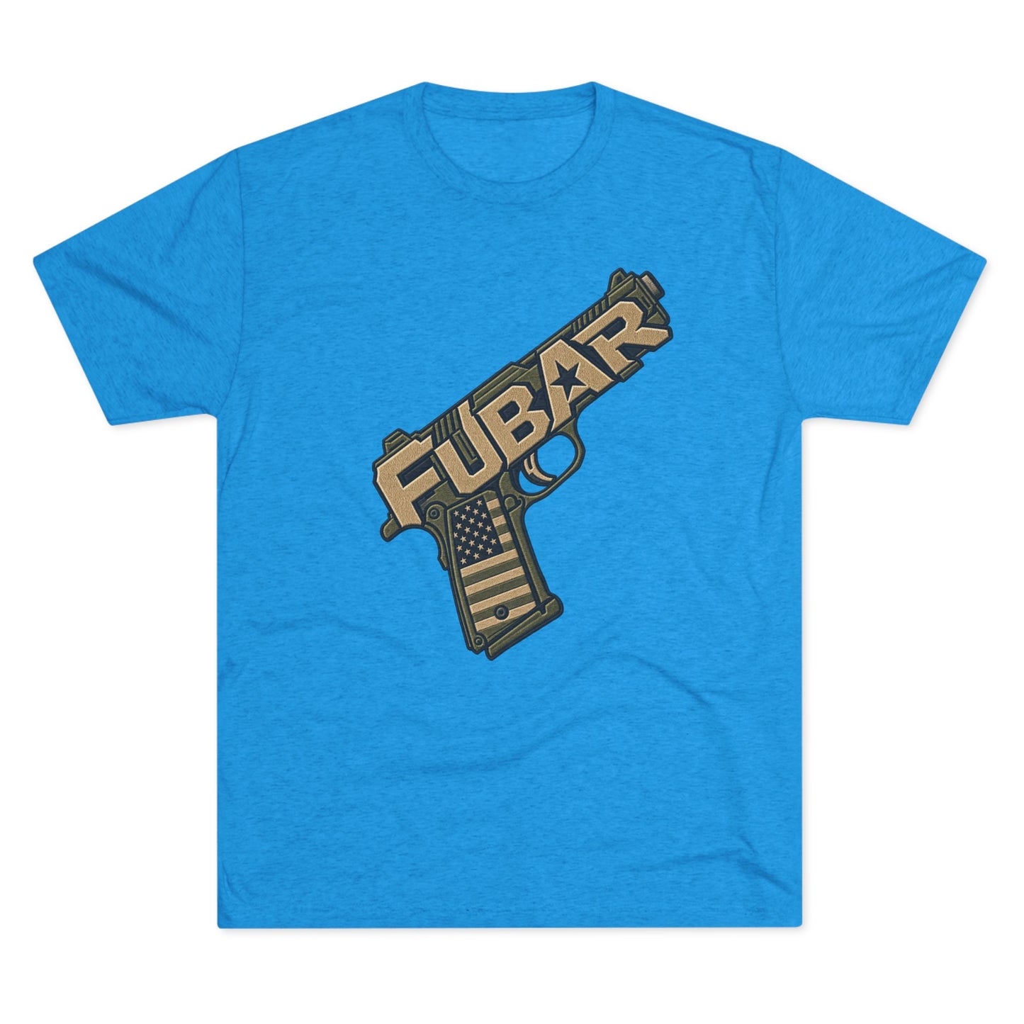 Fubar Military Flag Pistol Design Shirt