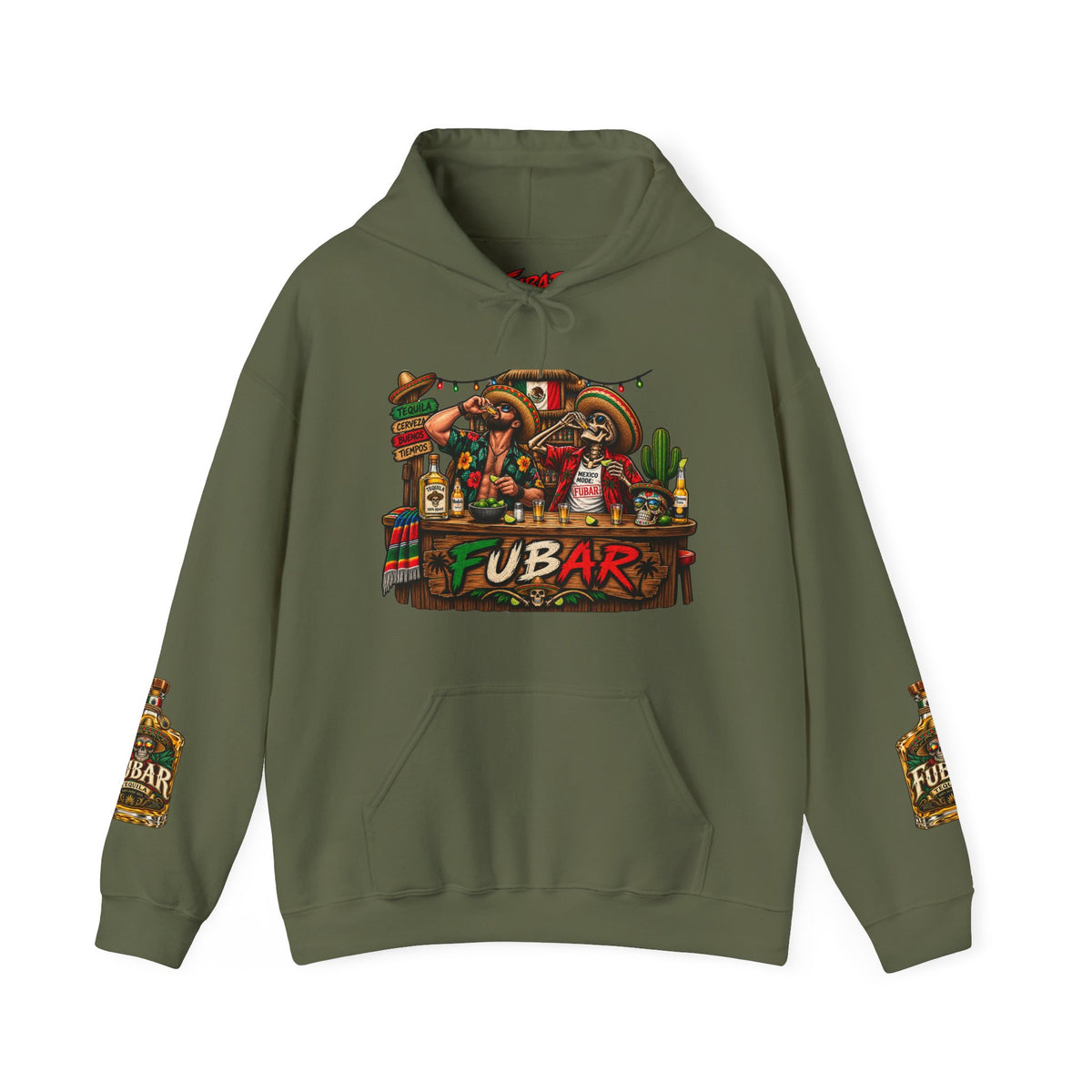 FUBAR Skull Hoodie – Day of the Dead Party Pullover