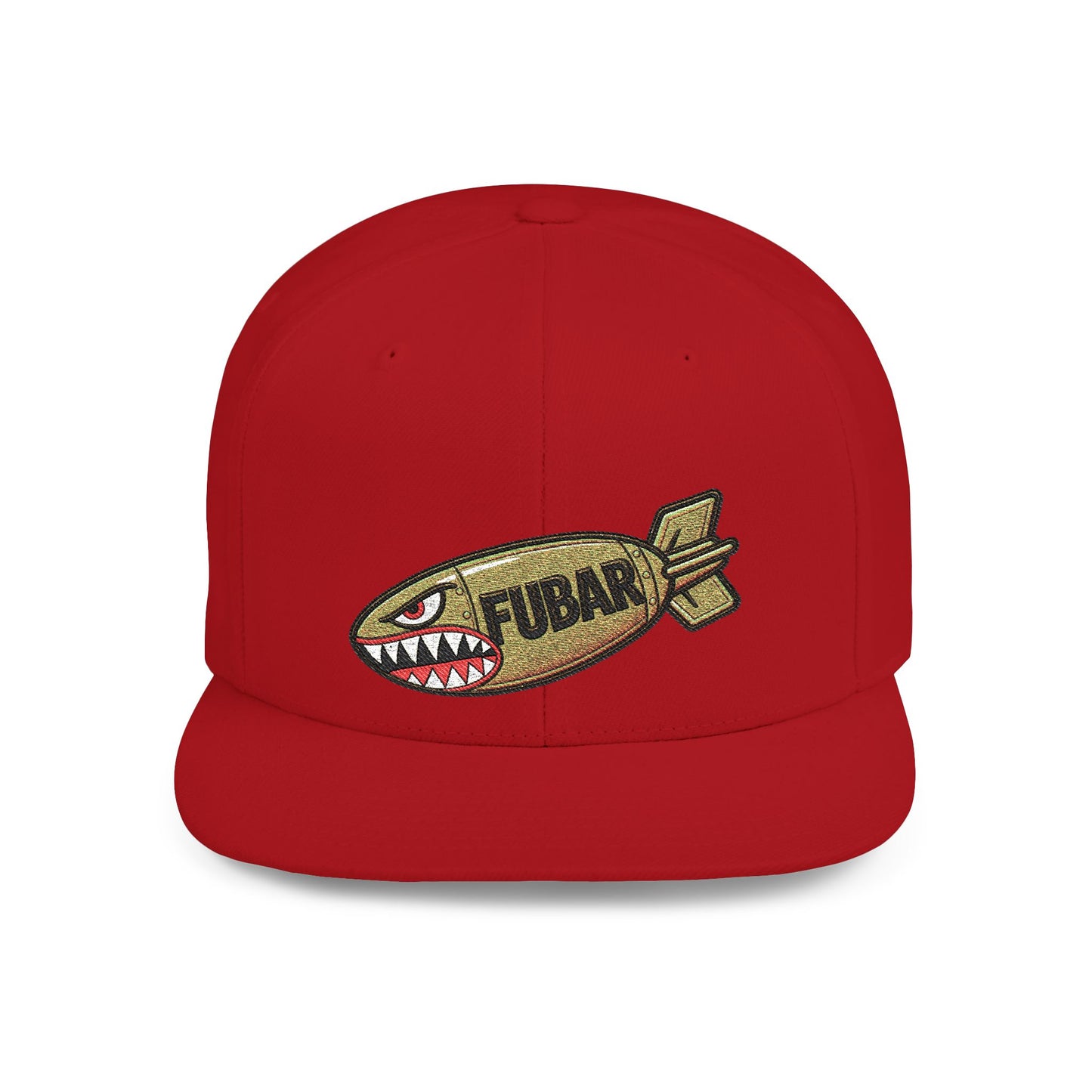 FUBAR Shark Bomber Patch Snapback Hat